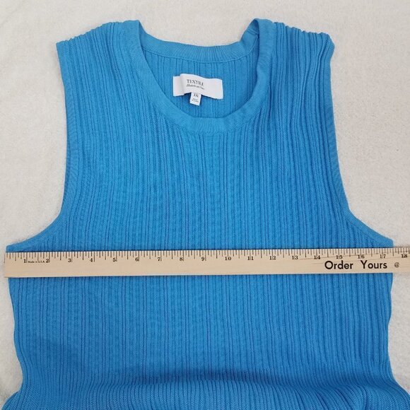 NEW Textile by Elizabeth and James XXL Sleeveless Knit Midi Dress Blue - Picture 7 of 8